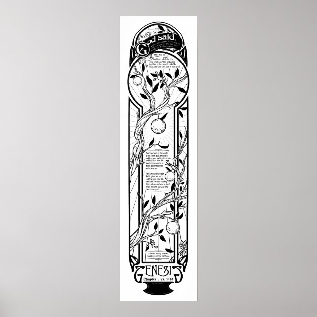 Dag 3 av skapelsen poster (Framsidan)