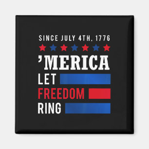 Dag 4 juli i USA flagga Amerika: Frihet Ring Magnet