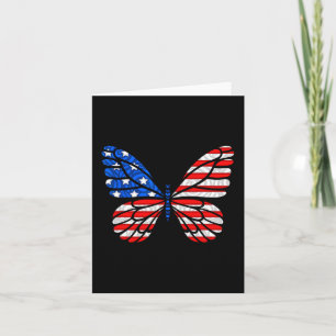 Dag 4 juli USA flagga America Butterfly Kort