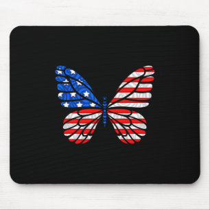 Dag 4 juli USA flagga America Butterfly Musmatta