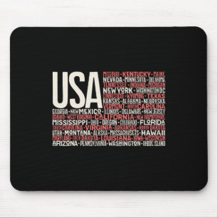 Dag 4 juli USA flagga Amerikanska staten Karta Nam Musmatta
