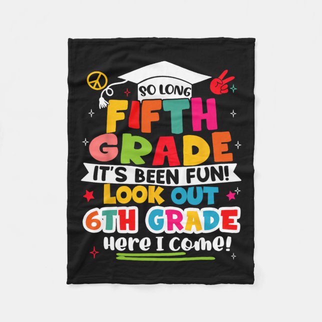 Dag 5:e Klass-Studenten-boys-flickorna Ki Fleecefilt (Framsidan)