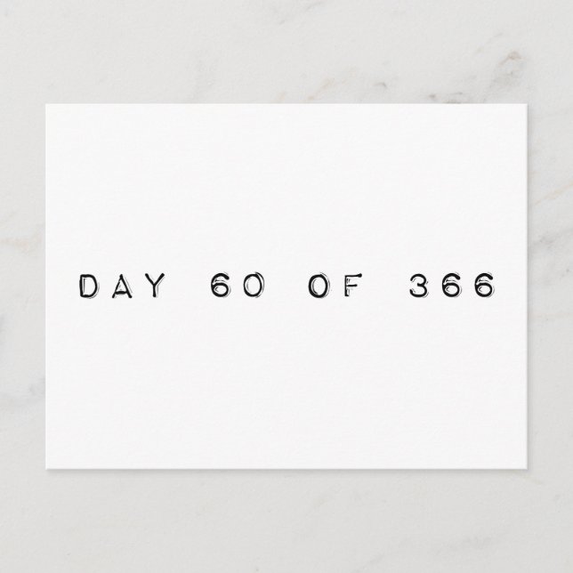 Dag 60 av 366 LEAP-DAGEN Vykort (Framsida)