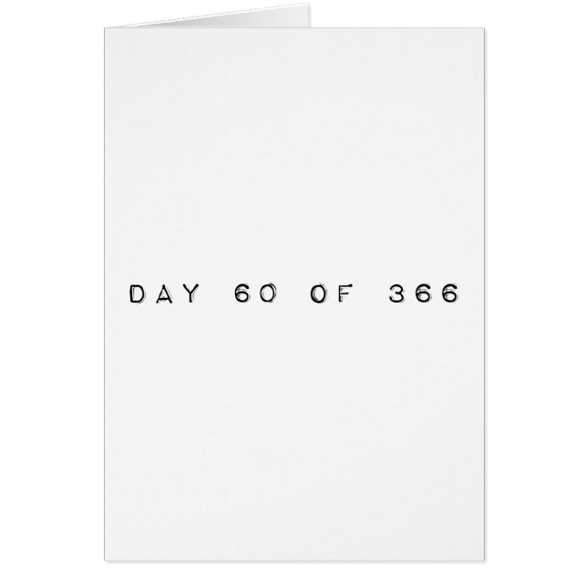 dag 60 av SKOTTDAG 366 OBS Kort (Framsidan)