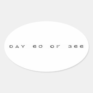 dag 60 av SKOTTDAG 366 Ovalt Klistermärke