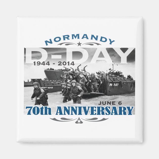 Dag 70-årsdagen Slaget om Normandie Magnet (Framsidan)
