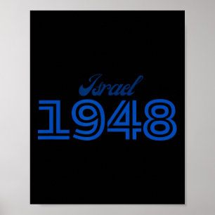 Dag 76 Israel - 1948 am Israel Chai - judisk Poster