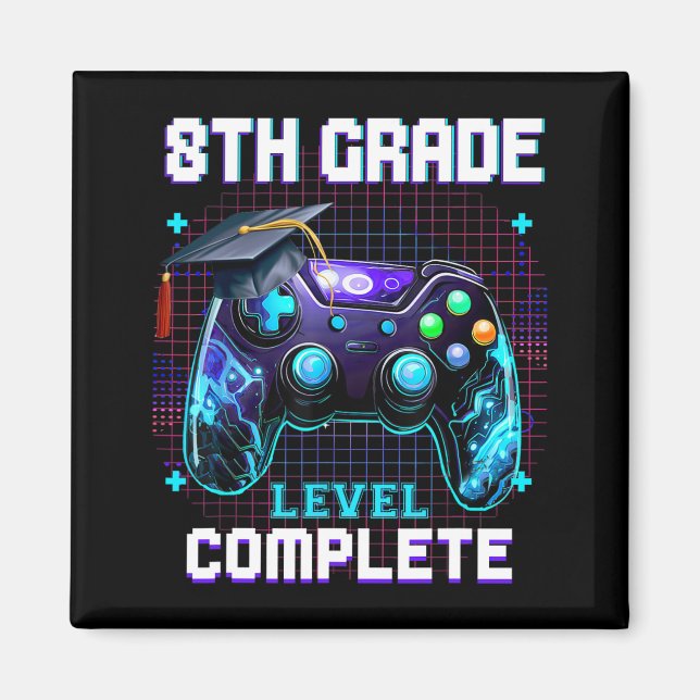 Dag 8:e Klass-nivån fullständig Studenten-han-pojk Magnet (Framsidan)