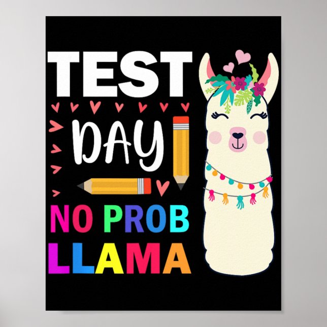 Dag 9: ingen provdag för professor Llama Llama Poster (Framsidan)