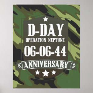 Dag-årsjubileum med kamouflage poster