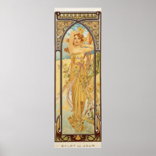 Dag av Alfons Mucha Poster