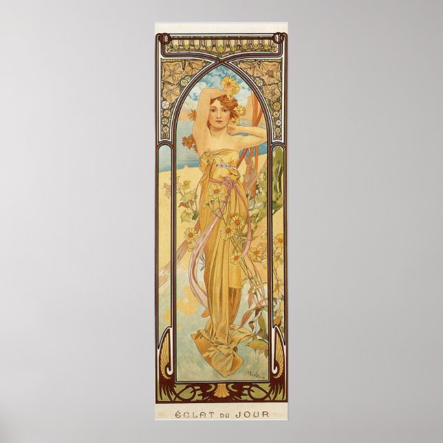 Dag av Alfons Mucha Poster (Framsidan)