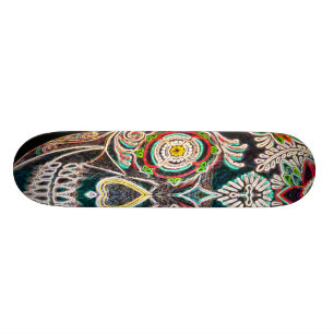 Dag av de Döda Neon Glöd Skateboard Bräda 20,5 Cm