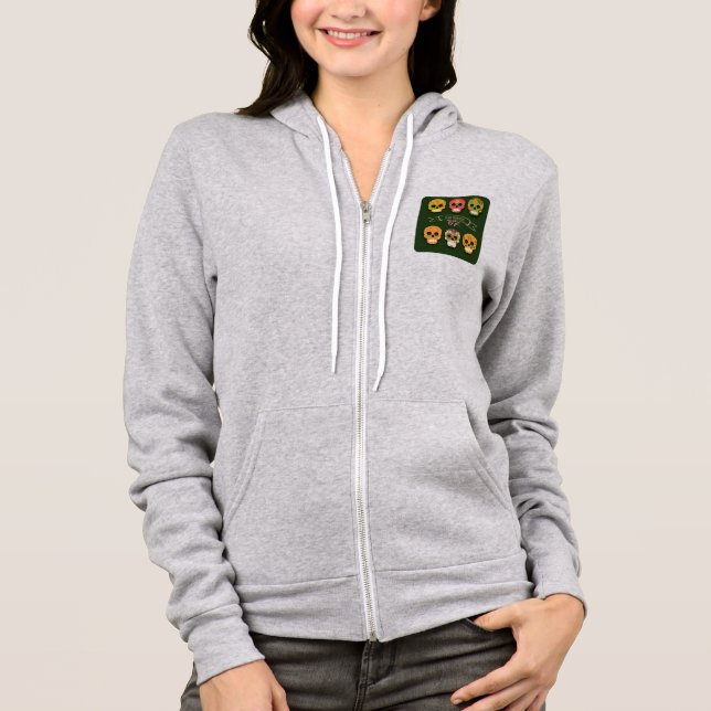 Dag Av De Döda Rolig Mexikansk Socker Skallar Älsk T Shirt (Framsida)