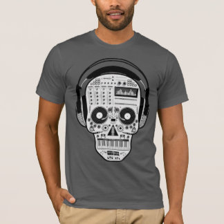 Dag av den döda sockerskallen med Turntables & Tee Shirt