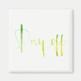 Dag av Grönt, svart veckoprogram i Löv - vit hemsi Magnet