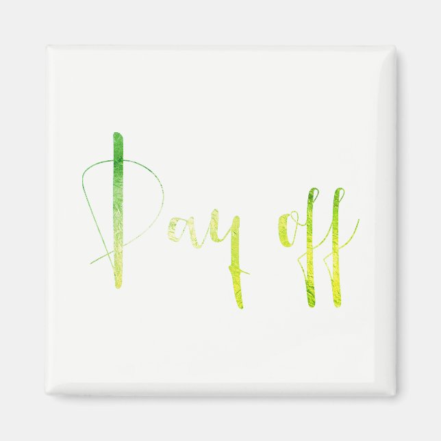 Dag av Grönt, svart veckoprogram i Löv - vit hemsi Magnet (Framsidan)