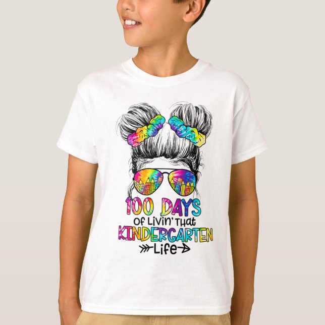 Dag av livstid som Kindergarten lever 100 dagar T Shirt (Framsida)