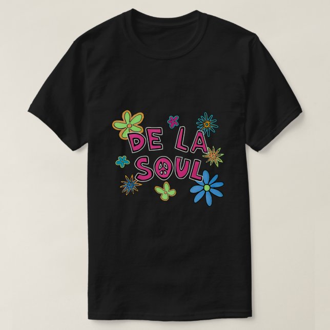 Dag av presenter, Retro Flowers och Soul Music Kär T Shirt (Design framsida)