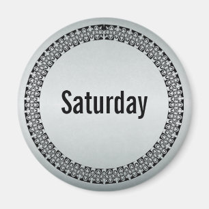 Dag av veckalördagen magnet