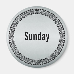 Dag av veckasöndagen magnet