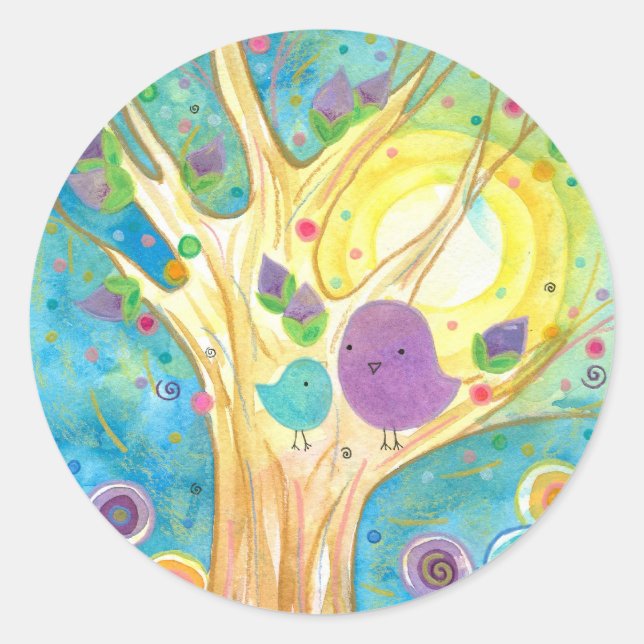 Dag-avbrott Runt Klistermärke (Framsida)