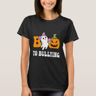 Dag Boo to Bullning Awareness Ghost Pumpkin Orange T Shirt