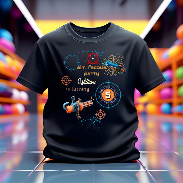 Dag Boy Coola Nerf Krig Party Top Gun 5:e födelsed T Shirt (Skapare uppladdad)