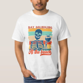 "Dag-drickande vid Beach", sommardesign T Shirt