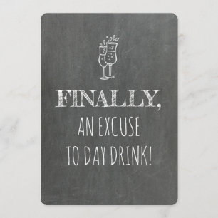 Dag Drink Funny Bridesmaid Inbjudningar