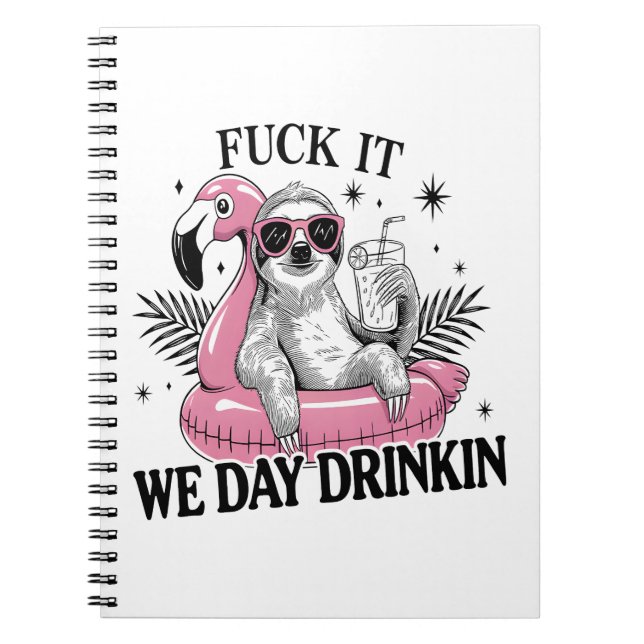 Dag drinkin Sloth Anteckningsbok (Framsidan)