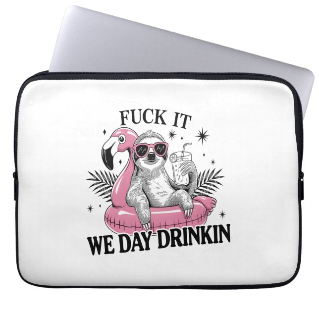 Dag drinkin Sloth Laptop Fodral (Framsidan)