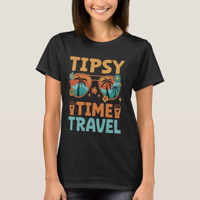 Dag Drinking Funny Retro Beach Sommar Coola Vacati T Shirt (Framsida)