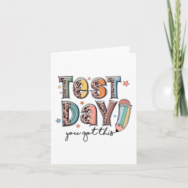 Dag du Har den här statliga testningen Motivationa Kort (Framsida)