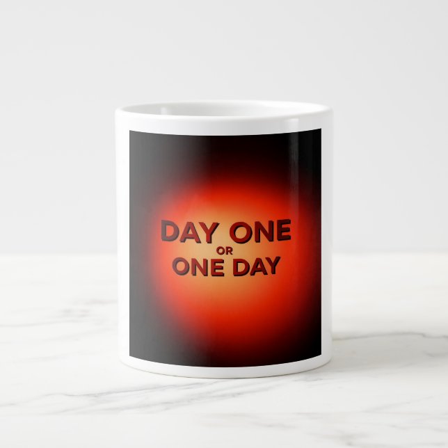 Dag Ett eller En Dag Jumbo Mugg (Framsidan)