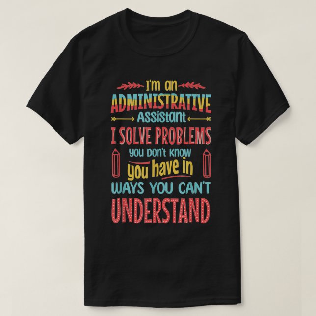 Dag för administrativ Professionell T Shirt (Design framsida)
