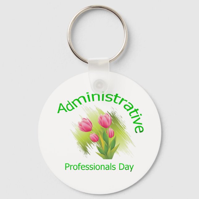 Dag för administrativa Professioneller för tulpanb Nyckelring (Framsida)