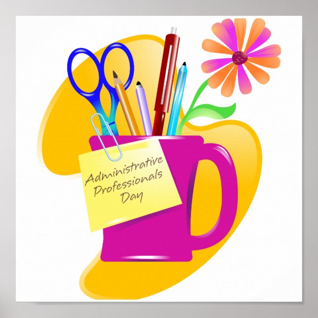 Dag för administrativa Professioneller Poster (Framsidan)