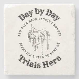 Dag för dag sadel design sten coaster stenunderlägg