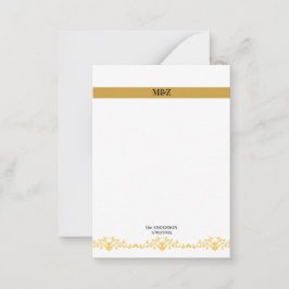 Dag för dekorationsboarder för par Monogram bröllo Anteckningskort