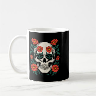 Dag för den statliga byrån Mörk gotisk blomma Kaffemugg