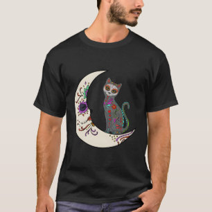 Dag för död katt på Måne Kärlek mexikanskt kattsoc T Shirt