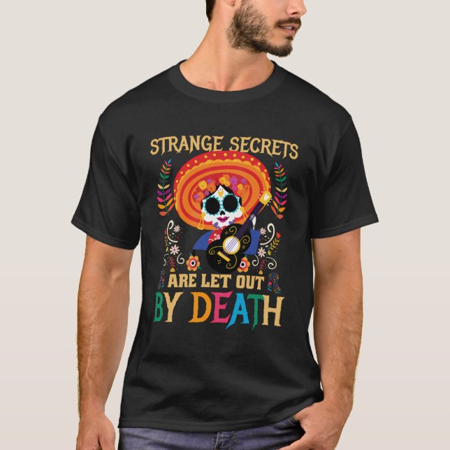 Dag för dödlig grafik - mexikanska sockerDöskallar T Shirt (Framsida)