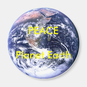Dag för FREDplanetjord de MUSEUMZazzle gåvorna Magnet