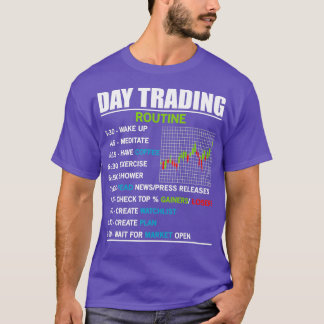 Dag för handel på lagrar-marknaden, rutinchecklist t shirt