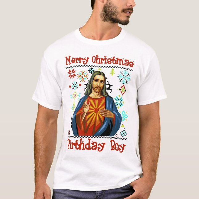 Dag för Jesus christ clipartfödelse T Shirt (Framsida)