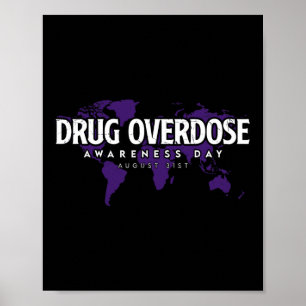 Dag för läkemedelsöverdosering 31 augusti Lila Poster