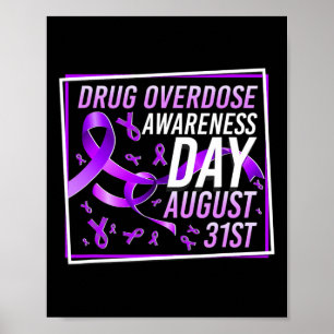 Dag för läkemedelsöverdosering Augusti 31a Recover Poster
