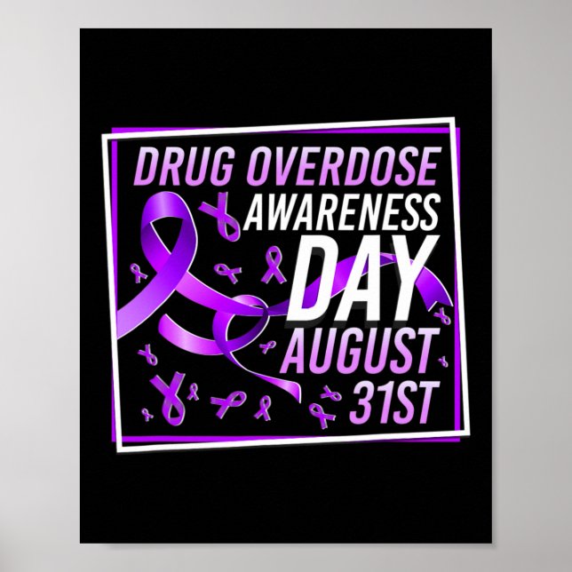 Dag för läkemedelsöverdosering Augusti 31a Recover Poster (Framsidan)