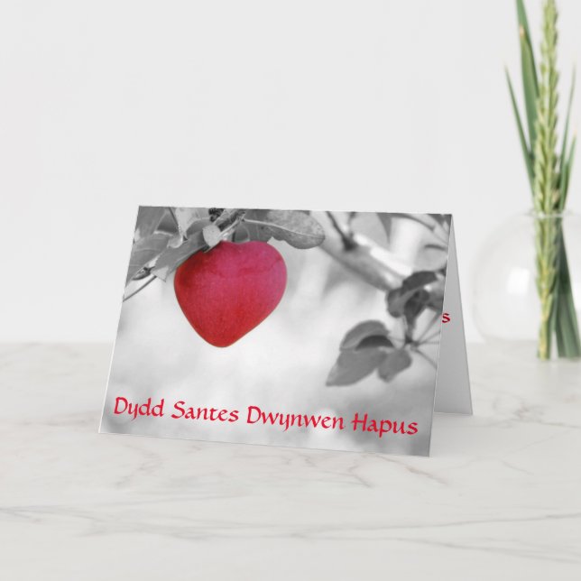 Dag för lyckligSt Dwynwens (äpplet) Helgkort (Framsida)